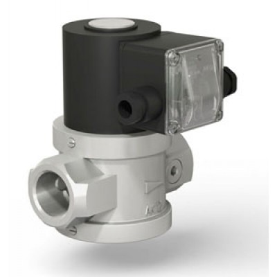 Клапаны газовые электромагнитные двухпозиционные муфтовые на DN 15 - 50 с ручным регулятором